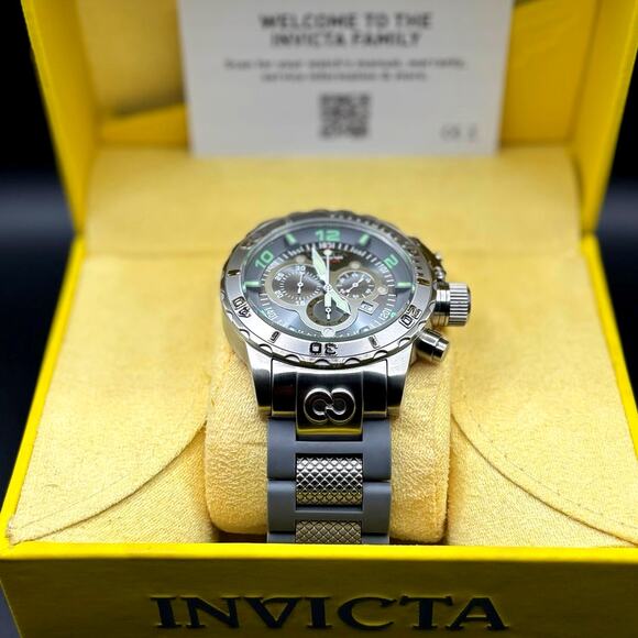 Invicta Corduba 6675 Chronograph 52mm Steel Polyurethane Grey Dial Men\'s Watch main image 6